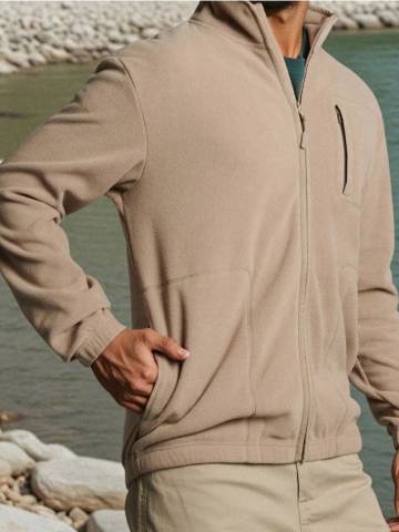 Флісова толстовка з кишенями - сіро-коричневий Флісова толстовка з кишенями - сіро-коричневий