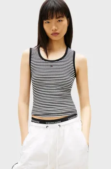 Женская майка в полоску ESSENTIAL Разноцветный S Tommy Jeans DW0DW20673