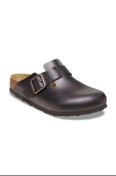 Кожаные шлепанцы Birkenstock Boston Vintage Wood Wire Buckle