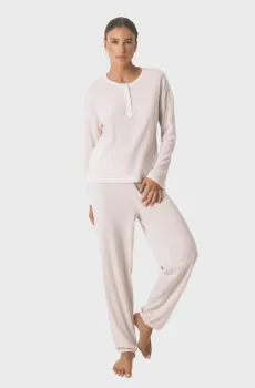 Женская белая пижама (джемпер, брюки) Белый S womensecret 4752531