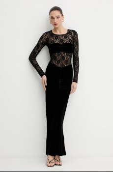 Платье из велюра Bardot