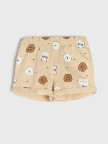 Шорти We Bare Bears - бежевий Шорти We Bare Bears - бежевий
