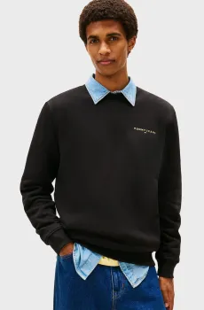 Мужской черный свитшот LINEAR Черный XL Tommy Jeans DM0DM20249