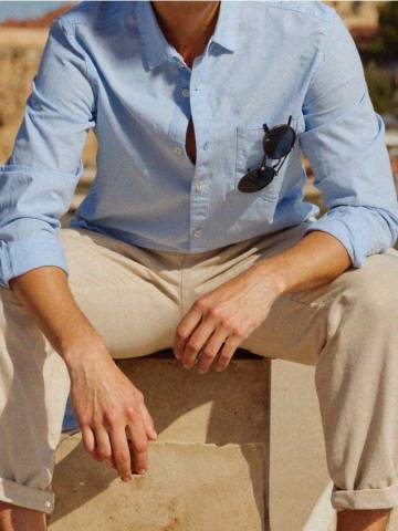 Сорочка regular fit - блакитний