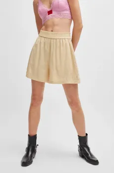 Женские бежевые льняные шорты Бежевый 36 HUGO 50512875;291