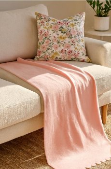 Плед - пастельний рожевий