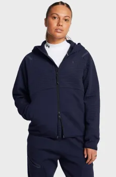 Женское темно-синее худи UNSTOPPABLE FLC TXT FZ Синий L Under Armour 1389842-410