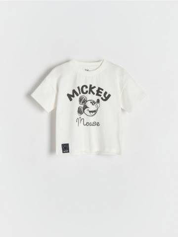 Reserved - Бавовняна футболка Mickey Mouse - світло-жовтий - 478ED-10X Reserved - Бавовняна футболка Mickey Mouse - світло-жовтий - 478ED-10X