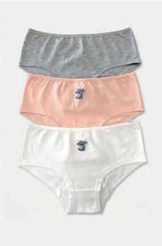 Бавовняні трусики з мотивом коали 3 pack - різнобарвний