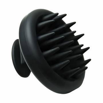 Щетка-шабер для кожи головы Cosmo Shop круглая, черная, 8*6.3*1.5 см, 1 шт (CS04B)