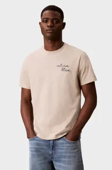 Мужская бежевая футболка TRVL LINES SEASONAL Бежевый XL Calvin Klein Jeans LV04RG837G