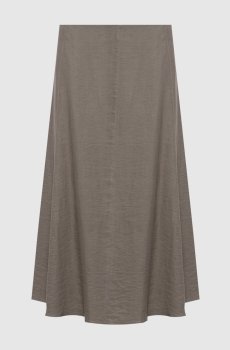 Коричневая юбка с леном