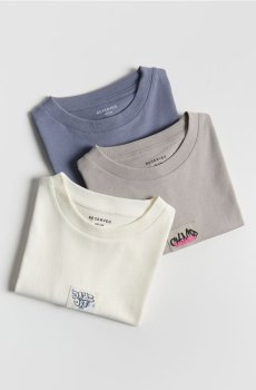 Reserved - Бавовняна футболка, набір з 3 - бежевий - 917HR-08X