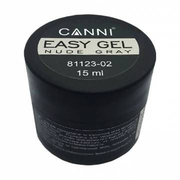 Гель для наращивания и укрепления ногтей Canni Easy Gel 02 Nude Gray, 15 мл Гель для наращивания и укрепления ногтей Canni Easy Gel 02 Nude Gray, 15 мл