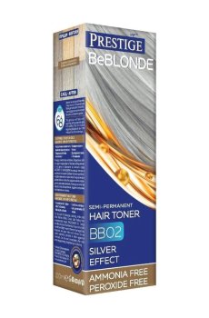 Безаммиачный оттеночный бальзам для волос Vips Prestige BeBlond Semi-Permanent Hair Toner BB02 Silver Effect, 100 мл