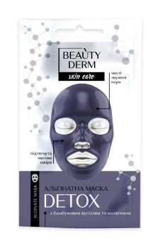 Альгинатная маска для лица BEAUTYDERM Очищающая, с бамбуковым углем и коллагеном, 20 г