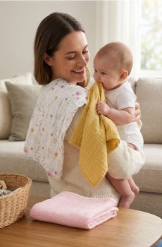 Набір муслінових пелюшок 3 pack - різнобарвний