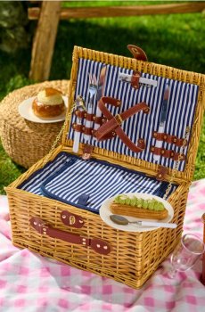 Пікнік кошик - блакитний