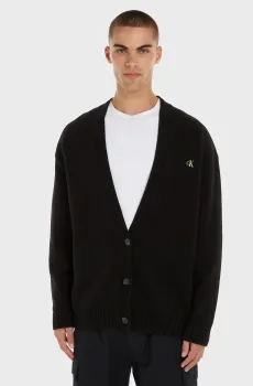 Мужской черный шерстяной кардиган Черный S Calvin Klein Jeans J30J324324