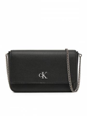 Calvin Klein Jeans Сумка Minimal Monogram Ew Flap Ph/Cb19 LV04K1027G Чорний Calvin Klein Jeans Сумка Minimal Monogram Ew Flap Ph/Cb19 LV04K1027G Чорний