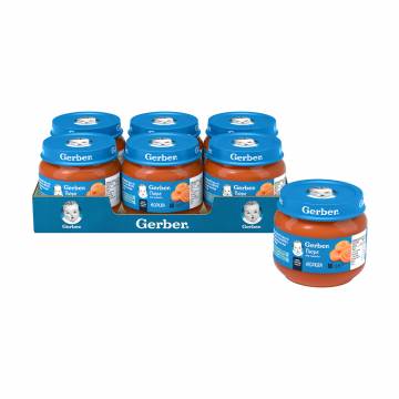 Детское овощное пюре Gerber Морковь, от 6 месяцев, 6*80 г Детское овощное пюре Gerber Морковь, от 6 месяцев, 6*80 г