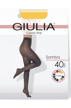 Уценка! Колготки женские Giulia Samba без шортиков, 40 DEN, Yellow Moon, размер 2S
