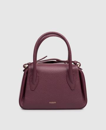 Бордовая кожаная сумка OYSTER Бордовая кожаная сумка OYSTER