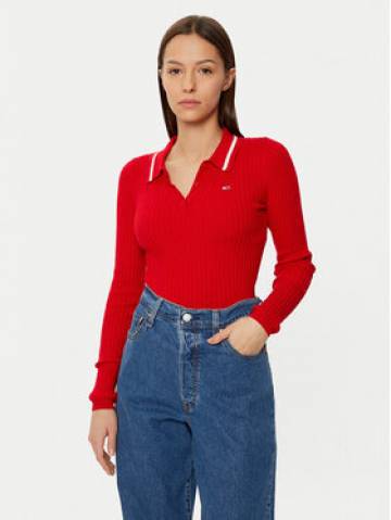 Tommy Jeans Светр DW0DW19887 Червоний Slim Fit Tommy Jeans Светр DW0DW19887 Червоний Slim Fit