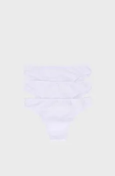 Женские белые трусики (3 шт) Белый M womensecret 7682921