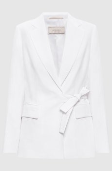 Белый жакет с льном