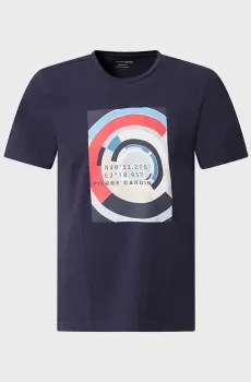 Мужская темно-синяя футболка Синий M Pierre Cardin PC.-C5 21050.2101