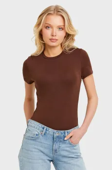 Женское коричневое боди Коричневый S Tally Weijl SBOCOCOSYT