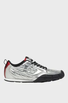 Женские серебристые кожаные кроссовки PAGODHA / S-PAGODHA LOW W SNEAKERS Серебряный 39 Diesel Y03834 P7480