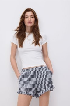 Reserved - Шорти у клітинку - темно-синій - VI102-59X