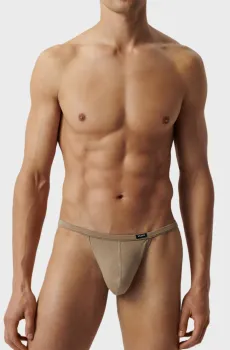 Мужские бежевые стринги Бежевый XXL Atlantic MP-1586
