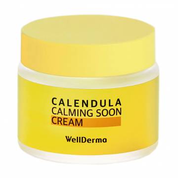 Успокаивающий крем для лица WellDerma Calendula Calming Soon Cream с календулой, 80 г Успокаивающий крем для лица WellDerma Calendula Calming Soon Cream с календулой, 80 г
