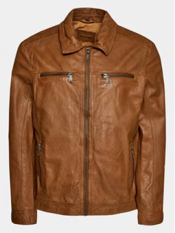 Mustang Шкіряна куртка William 9920607 Коричневий Regular Fit Mustang Шкіряна куртка William 9920607 Коричневий Regular Fit