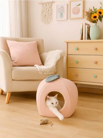 Будиночок для кота - рожевий Будиночок для кота - рожевий