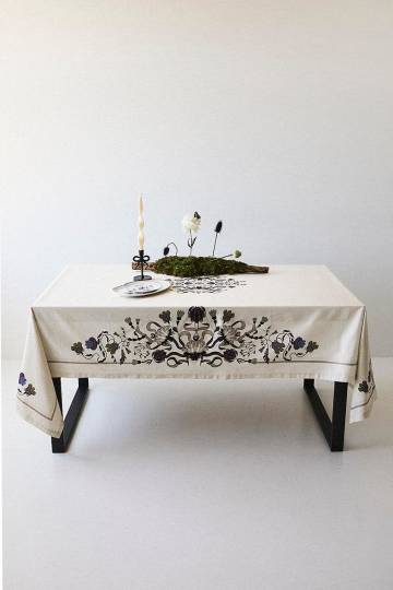 Хлопковая скатерть Medicine цвет бежевый