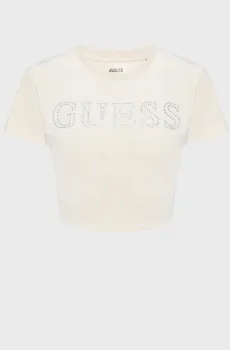 Женская белая футболка Белый L Guess V3BI01.K0232;G9L9