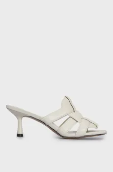 Женские белые кожаные мюли Blaine Белый 38 PRPY PRSLT2430W
