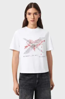 Женская белая футболка HEARTACHE Белый L AllSaints W081JE