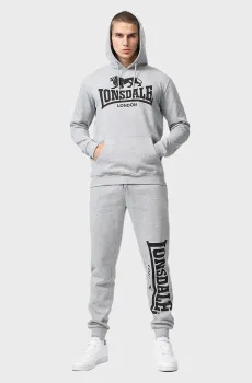 Мужской серый спортивный костюм (худи, брюки) BUNREE Серый M Lonsdale 114109