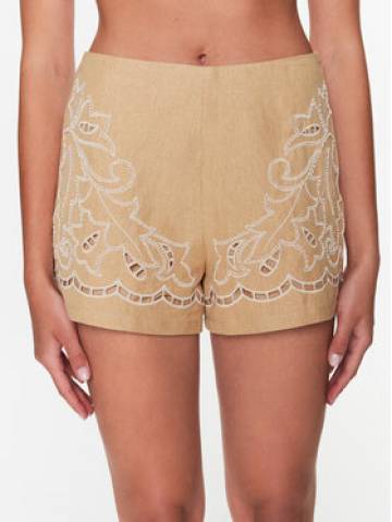 TWINSET Шорти з тканини 231TT2382 Бежевий Regular Fit TWINSET Шорти з тканини 231TT2382 Бежевий Regular Fit
