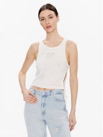 Calvin Klein Jeans Топ J20J221062 Écru Regular Fit Calvin Klein Jeans Топ J20J221062 Écru Regular Fit