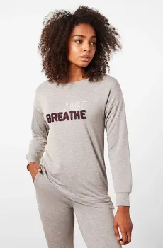 Женский серый лонгслив YUST Серый M Etam 6528398