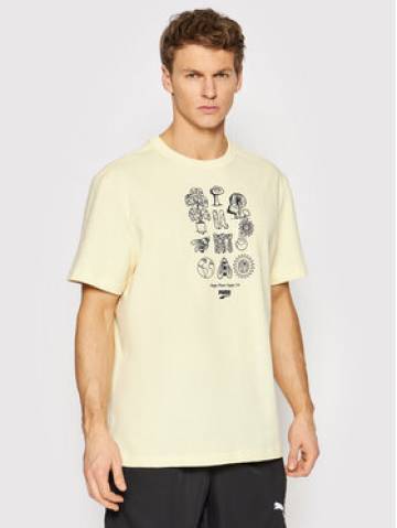 Puma Футболка Downtown Graphic 533673 Жовтий Regular Fit Puma Футболка Downtown Graphic 533673 Жовтий Regular Fit