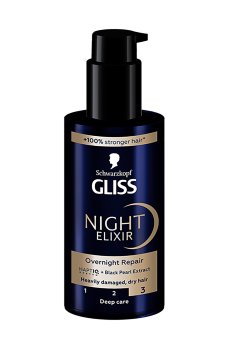 Несмываемый восстанавливающий эликсир Gliss Night Elixir Overnight Repair для очень поврежденных волос, 100 мл