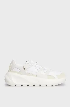 Женские белые кожаные кроссовки TH PREMIUM RUNNER STITCH Белый 36 Tommy Hilfiger FW0FW07709