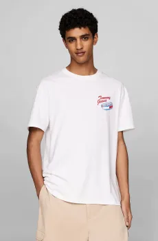 Мужская белая футболка TJM REG UNISEX FUN NOVELTY TEE Белый L Tommy Jeans DM0DM18552